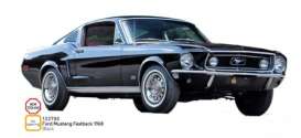 Ford  - Mustang Fastback 1968 black - 1:12 - Norev - 122700 - nor122700 | Toms Modelautos