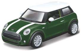 Mini Cooper - white/green - 1:43 - Maisto - 21001-16908 - mai21001-16908 | Toms Modelautos