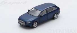 Audi  - A4 2016 blue - 1:43 - Spark - s8151 - spas8151 | Toms Modelautos