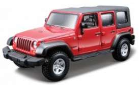 Jeep  - Wrangler red/black - 1:32 - Bburago - 45121 - bura45121 | Toms Modelautos