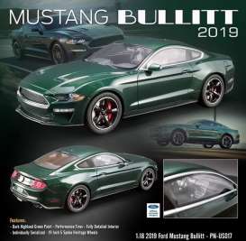 Ford  - Mustang GT *Bullitt* 2019 dark green - 1:18 - Acme Diecast - US017 - GTUS017 | Toms Modelautos