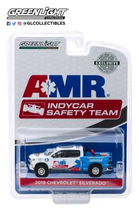 Chevrolet  - Silverado 2019 white/blue - 1:64 - GreenLight - 30036 - gl30036 | Toms Modelautos