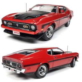 Ford - Mustang Mach I 1971 red - 1:18 - Auto World - amm1150 - AMM1150 | Tom's Modelauto's Ford - Mustang Mach I 1971 red - 1:18 - Auto World - amm1150 - AMM1150 | Tom's Modelauto's
