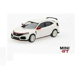 Honda  - Civic Type R (FK8) 2017 white - 1:64 - Mini GT - mgt00010L - MGT00010lhd | Toms Modelautos