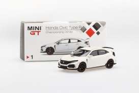 Honda  - Civic Type R (FK8) 2017 white - 1:64 - Mini GT - mgt00010 - MGT00001Lhd | Toms Modelautos