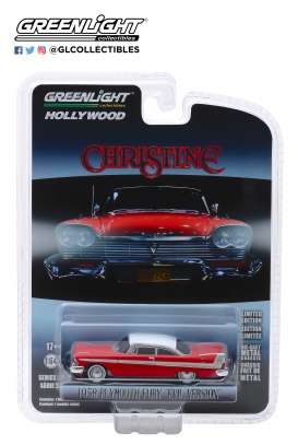 Plymouth  - Fury 1958 red/white - 1:64 - GreenLight - 44840B - gl44840B | Toms Modelautos