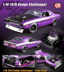 Dodge - Challenger 1970 plum crazy - 1:18 - Acme Diecast - 1806010 - acme1806010 | Tom's Modelauto's Dodge - Challenger 1970 plum crazy - 1:18 - Acme Diecast - 1806010 - acme1806010 | Tom's Modelauto's