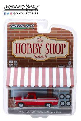 Ford  - 1975 red/white/black - 1:64 - GreenLight - 97060E - gl97060E | Toms Modelautos