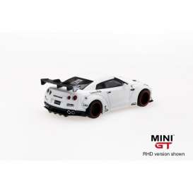 Nissan LB Works - GT-R R35 TYPE 1  2018 white - 1:64 - Mini GT - MGT00009R - MGT00009rhd | Toms Modelautos