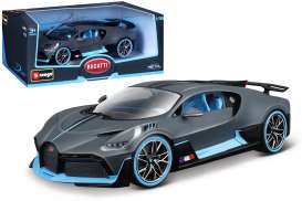 Bugatti  - Divo grey/blue - 1:18 - Bburago - 11045bk - bura11045bk | Toms Modelautos