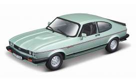 Ford - Capri 1982 blue - 1:24 - Bburago - 21093B - bura21093B | Toms Modelautos Ford - Capri 1982 blue - 1:24 - Bburago - 21093B - bura21093B | Toms Modelautos
