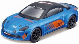 Alpine - A110 2019 blue/orange - 1:43 - Bburago - 38037 - bura38037 | Toms Modelautos Alpine - A110 2019 blue/orange - 1:43 - Bburago - 38037 - bura38037 | Toms Modelautos