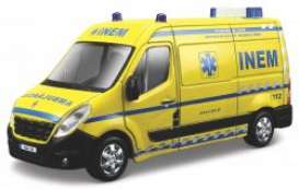Renault  - Master Ambulance yellow/white/blue - 1:50 - Bburago - 32008 - bura32008Y | Toms Modelautos