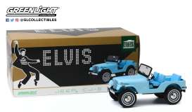 Jeep  - CJ-5 *Elvis* blue - 1:18 - GreenLight - 19061 - gl19061 | Toms Modelautos