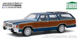 Ford - LTD Crown Victoria 1979 blue/wood - 1:18 - GreenLight - 19063 - gl19063 | Toms Modelautos Ford - LTD Crown Victoria 1979 blue/wood - 1:18 - GreenLight - 19063 - gl19063 | Toms Modelautos