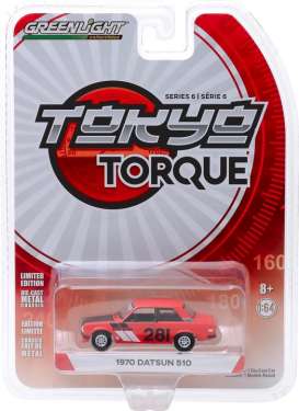 Datsun - 510 1970 red - 1:64 - GreenLight - 47040A - gl47040A | Tom's Modelauto's Datsun - 510 1970 red - 1:64 - GreenLight - 47040A - gl47040A | Tom's Modelauto's
