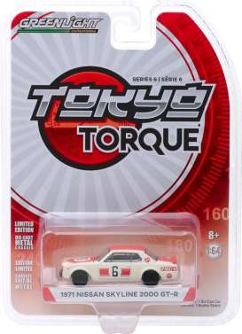 Nissan - Skyline 2000GT 1971 white - 1:64 - GreenLight - 47040B - gl47040B | Tom's Modelauto's Nissan - Skyline 2000GT 1971 white - 1:64 - GreenLight - 47040B - gl47040B | Tom's Modelauto's