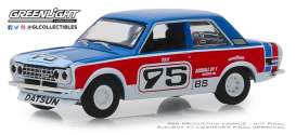 Datsun  - 510 1973 red/blue/white - 1:64 - GreenLight - 47040D - gl47040D | Toms Modelautos