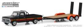 Ford  - F-100 1977 black/orange/red - 1:64 - GreenLight - 32170B - gl32170B | Toms Modelautos