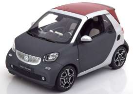 Smart - Fortwo Cabrio A453 2014 matt grey/silver - 1:18 - Norev - 183430 - norB66960290 | Tom's Modelauto's Smart - Fortwo Cabrio A453 2014 matt grey/silver - 1:18 - Norev - 183430 - norB66960290 | Tom's Modelauto's