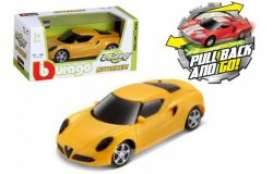 Alfa Romeo  - 4C yellow - 1:43 - Bburago - 30504Y - bura30504Y | Toms Modelautos