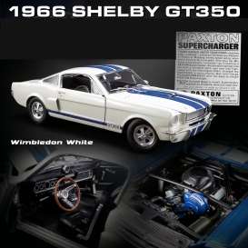 Shelby  - GT350 Supercharged 1966 white/blue - 1:18 - Acme Diecast - 1801833 - acme1801833 | Toms Modelautos