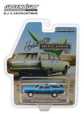 Oldsmobile  - Vista Cruiser 1970 viking blue/wood - 1:64 - GreenLight - 29950D - gl29950D | Toms Modelautos