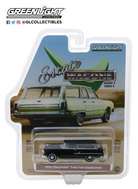 Chevrolet - Two-Ten Handyman 1955 black - 1:64 - GreenLight - 29950B - gl29950B | Tom's Modelauto's Chevrolet - Two-Ten Handyman 1955 black - 1:64 - GreenLight - 29950B - gl29950B | Tom's Modelauto's