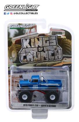 Ford  - F-250 Monster Truck blue/red - 1:64 - GreenLight - 49040C - gl49040C | Toms Modelautos