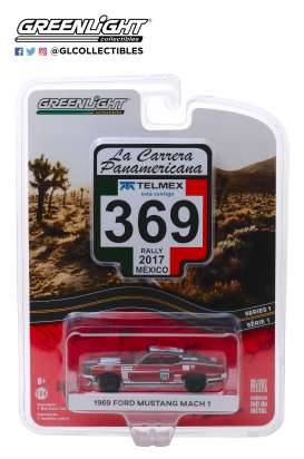 Ford - Mustang Mach 1 1969 red/black - 1:64 - GreenLight - 13240D - gl13240D | Tom's Modelauto's Ford - Mustang Mach 1 1969 red/black - 1:64 - GreenLight - 13240D - gl13240D | Tom's Modelauto's
