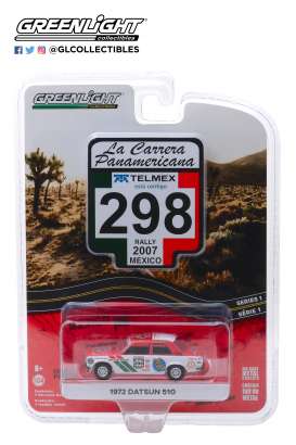 Datsun - 510 1972 white/red - 1:64 - GreenLight - 13240F - gl13240F | Tom's Modelauto's Datsun - 510 1972 white/red - 1:64 - GreenLight - 13240F - gl13240F | Tom's Modelauto's