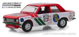 Datsun  - 510 1972 white/red - 1:64 - GreenLight - 13240F - gl13240F | Toms Modelautos