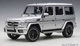 Mercedes Benz  - AMG G63 2017 silver - 1:18 - AutoArt - 76323 - autoart76323 | Toms Modelautos