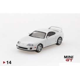 Toyota  - Supra JZA80 white - 1:64 - Mini GT - mgt00014R - MGT00014rhd | Toms Modelautos