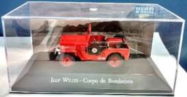 Jeep  - Willys red - 1:43 - Magazine Models - magVSB04 | Toms Modelautos