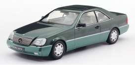 Mercedes Benz  - 600 SEC 1992 green metallic - 1:18 - KK - Scale - 180343 - kkdc180343 | Toms Modelautos