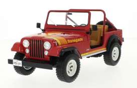 Jeep  - CJ-7 Renegade 1976 red - 1:18 - MCG - 18110 - MCG18110 | Toms Modelautos
