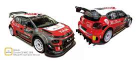 Citroen  - C3 2018 red/white/black - 1:18 - Norev - 181635 - nor181635 | Toms Modelautos