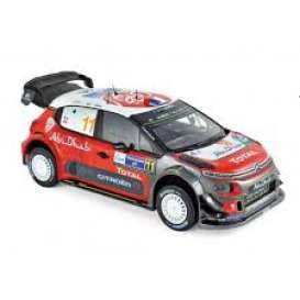 Citroen  - C3 2018 red/white/black - 1:18 - Norev - 181638 - nor181638 | Toms Modelautos