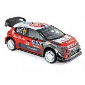 Citroen  - C3 2018 red/white/black - 1:18 - Norev - 181639 - nor181639 | Toms Modelautos