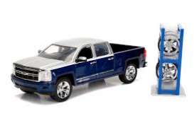 Chevrolet  - Silverado 2014 blue/silver - 1:24 - Jada Toys - 30041 - jada30041 | Toms Modelautos