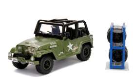 Jeep  - Wrangler 1992 army green - 1:24 - Jada Toys - 30520 - jada30520 | Toms Modelautos