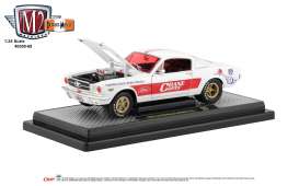 Ford  - Mustang 1965 white/red - 1:24 - M2 Machines - 40300-68A - M2-40300-68A | Toms Modelautos