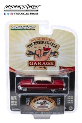 Cadillac  - Fleetwood 1955 red - 1:64 - GreenLight - 39010A - gl39010A | Toms Modelautos