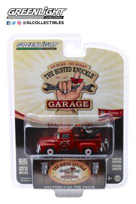 Ford  - F-100 1956 orange-red - 1:64 - GreenLight - 39010B - gl39010B | Toms Modelautos