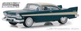 Plymouth - Fury 1957 blue/white - 1:64 - GreenLight - 39010C - gl39010C | Tom's Modelauto's Plymouth - Fury 1957 blue/white - 1:64 - GreenLight - 39010C - gl39010C | Tom's Modelauto's