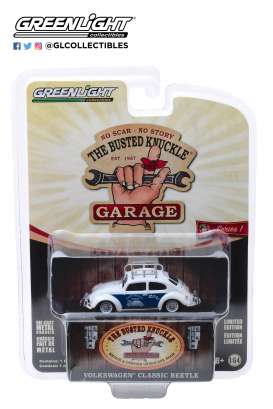 Volkswagen  - Beetle white/blue - 1:64 - GreenLight - 39010F - gl39010F | Toms Modelautos