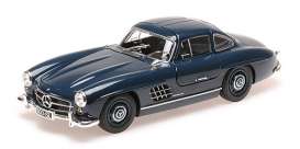 Mercedes Benz  - 300SL 1955 blue - 1:18 - Minichamps - 110037216 - mc110037216 | Toms Modelautos