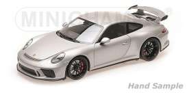 Porsche  - 911 GT3 2017 grey - 1:18 - Minichamps - 110067035 - mc110067035 | Toms Modelautos