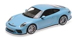 Porsche  - 911 GT3 2018 blue - 1:18 - Minichamps - 110067420 - mc110067420 | Toms Modelautos